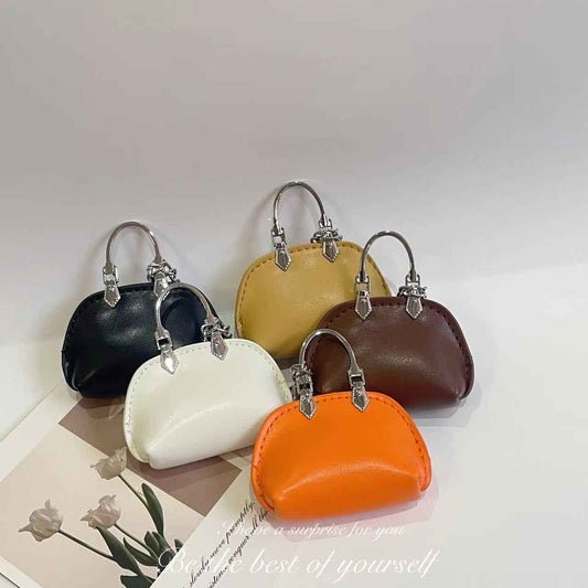 #C00003 Mini Handbag Keychain Charm – Cute Leather‑Style Purse Accessory for Bags, Backpacks & Gifts
