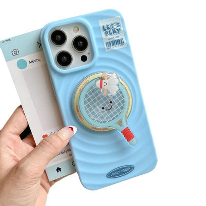 #S0033 Factory Wholesale Badminton table tennis Magsafe PopSockets phone PopGrip, adjustable cellphone stand with phonecase, retractable smartphone holder, phone mount case, casing, handheld accessories case  badminton badminton  phone
