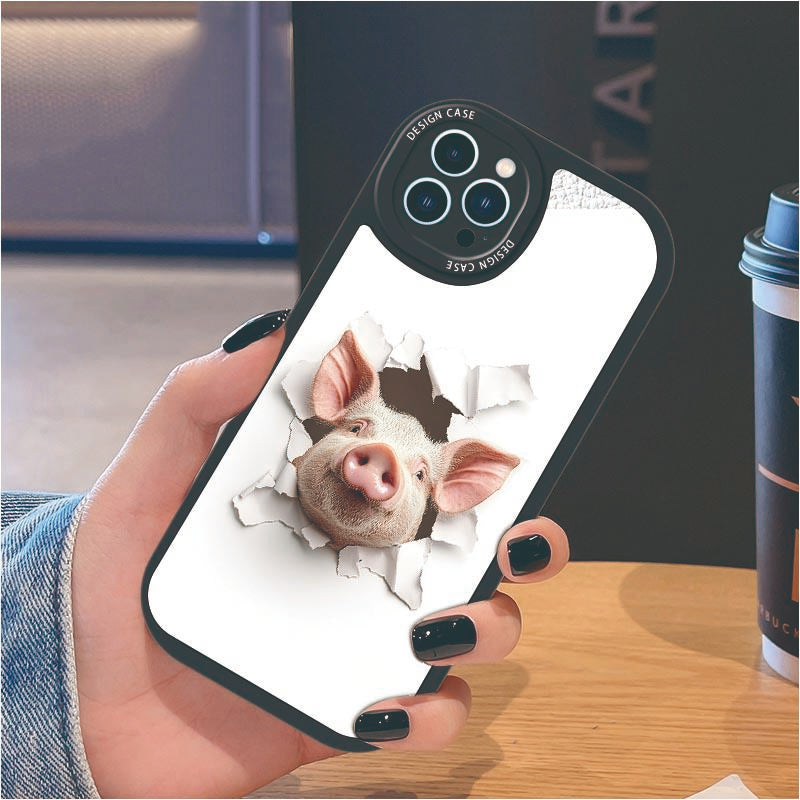 #MC0001 Factory Wholesale Piggy phonecase compatible for iphone 16 15 14 13 12 11 Cellphone Casing Shockproof Devices Smartphone Protection Protective Back Cover Handheld Accessories Screen Protector