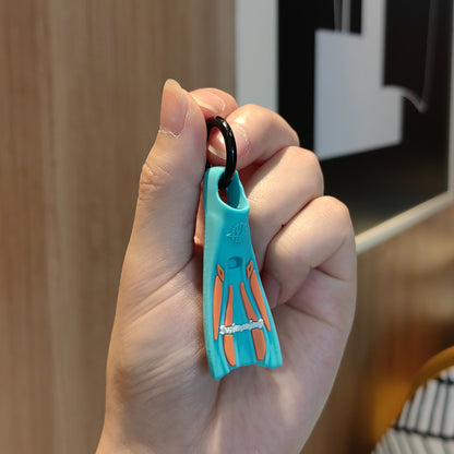 #C00009 Swimming Fin Keychain Charm – Colorful Mini Flippers Accessory for Swimmers, Beach Lovers & Gifts