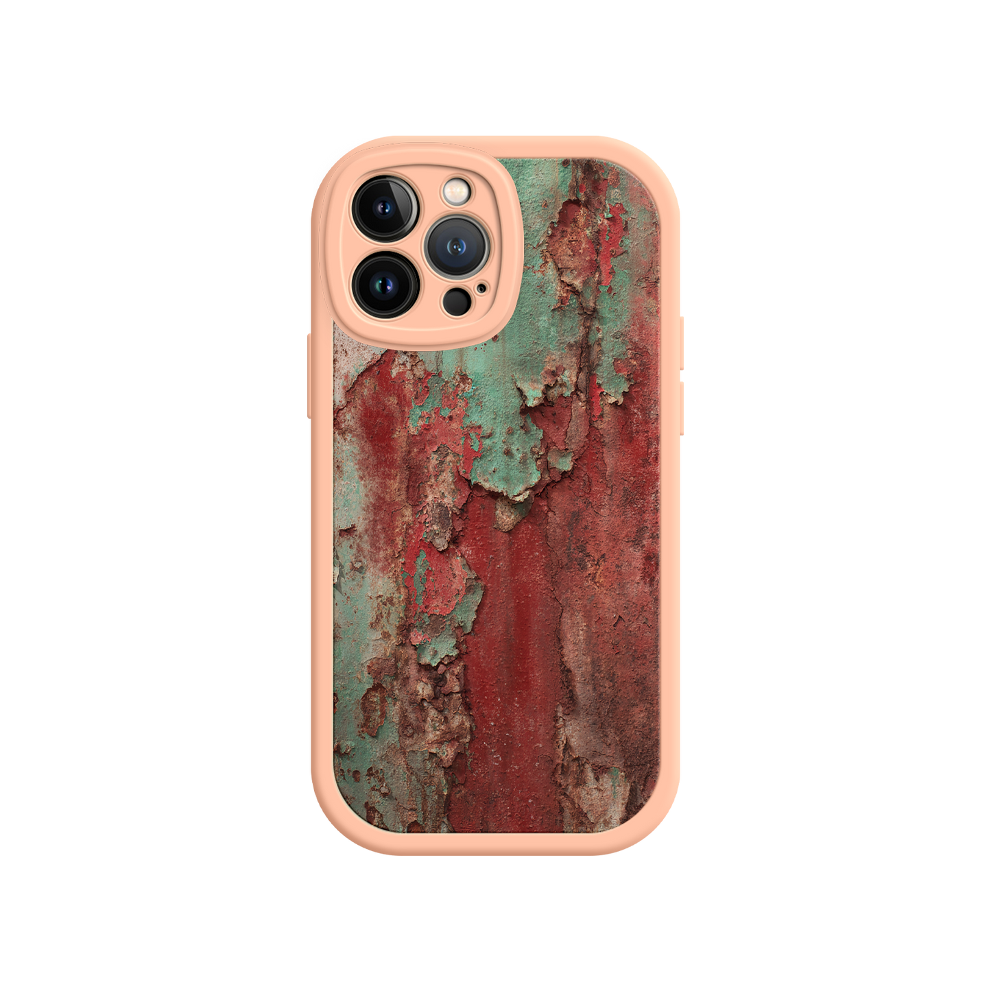#MC0022 Factory Wholesale Rustic Metal Texture Phone Case – Vintage Industrial Style for iPhone 17