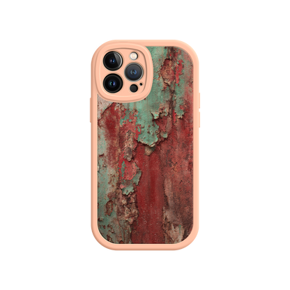 #MC0022 Factory Wholesale Rustic Metal Texture Phone Case – Vintage Industrial Style for iPhone 17