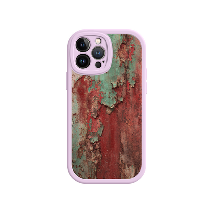 Phone case with artistic rust and patina texture