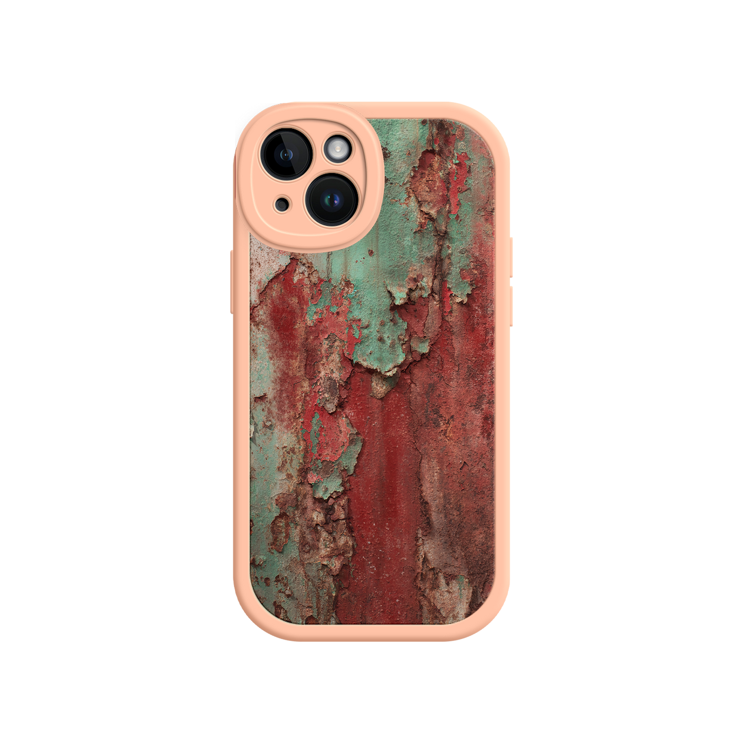 #MC0022 Factory Wholesale Rustic Metal Texture Phone Case – Vintage Industrial Style for iPhone 17