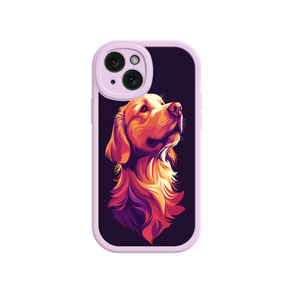 #MC0003 Factory Wholesale Golden Retriever Pop Art Phone Case – Vibrant Dog Lover Design for iPhone