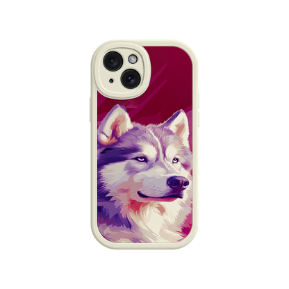 #MC0002 Factory Wholesale Husky Dog Pop Art Phone Case – Stylish Pet Lover Design for iPhone & Android