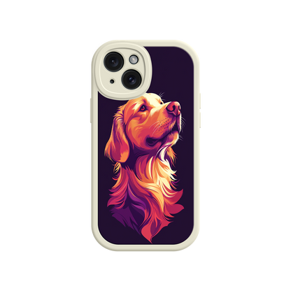 #MC0003 Factory Wholesale Golden Retriever Pop Art Phone Case – Vibrant Dog Lover Design for iPhone