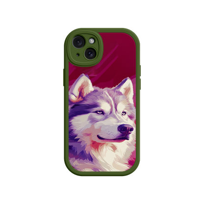 #MC0002 Factory Wholesale Husky Dog Pop Art Phone Case – Stylish Pet Lover Design for iPhone & Android