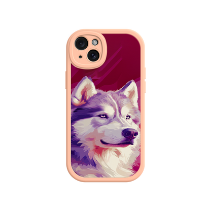 #MC0002 Factory Wholesale Husky Dog Pop Art Phone Case – Stylish Pet Lover Design for iPhone & Android