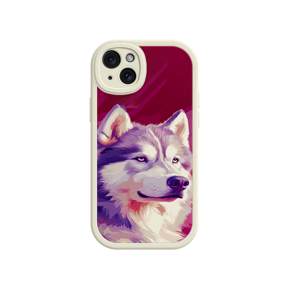 #MC0002 Factory Wholesale Husky Dog Pop Art Phone Case – Stylish Pet Lover Design for iPhone & Android