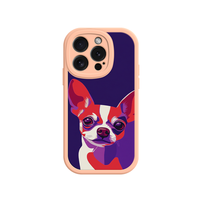 #MC0004 Factory Wholesale Pop Art Chihuahua Phone Case – Colorful Dog Design for iPhone & Android