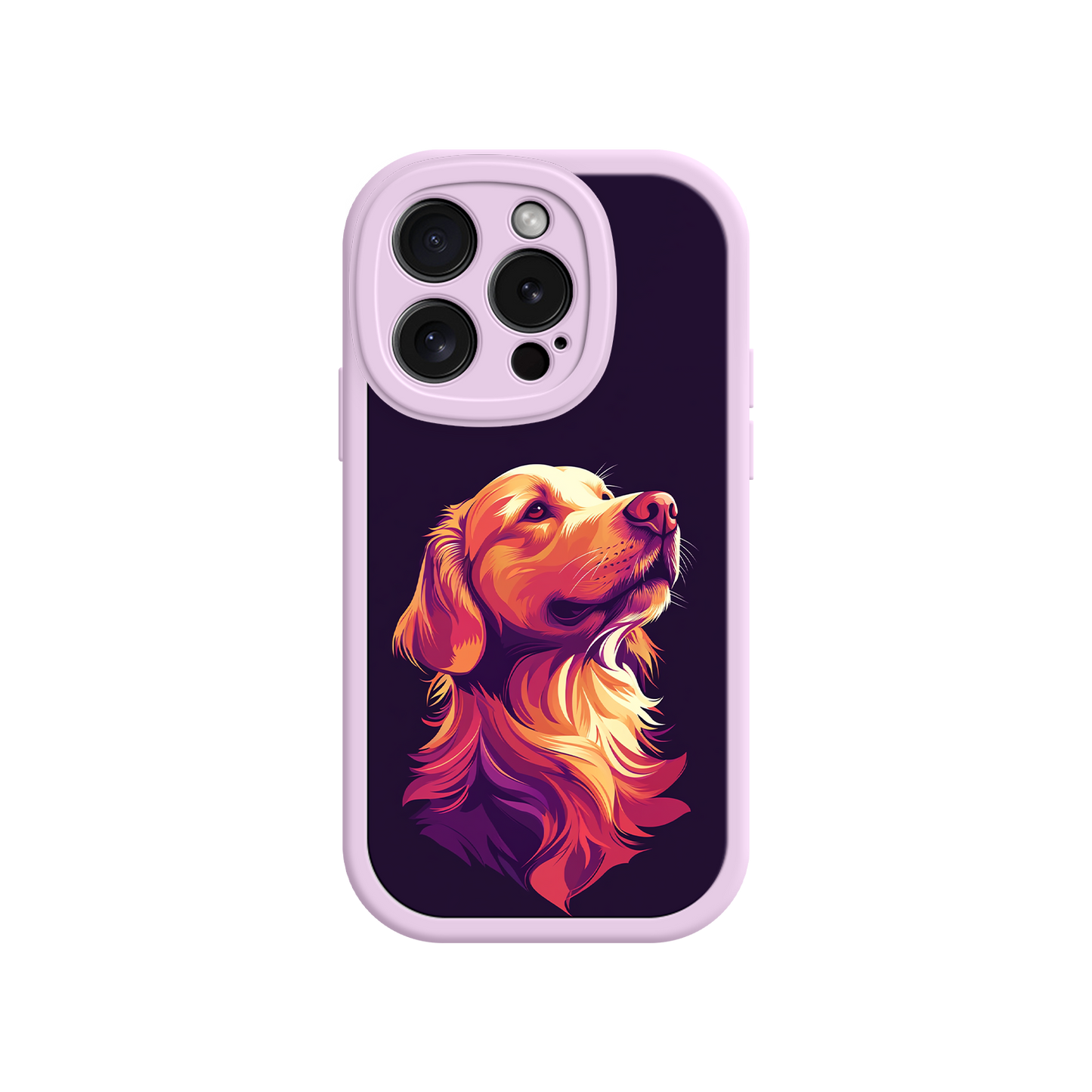 #MC0003 Factory Wholesale Golden Retriever Pop Art Phone Case – Vibrant Dog Lover Design for iPhone