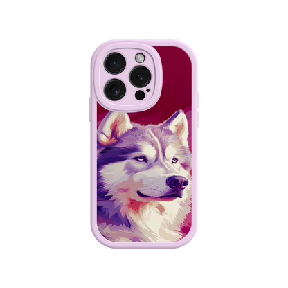 #MC0002 Factory Wholesale Husky Dog Pop Art Phone Case – Stylish Pet Lover Design for iPhone & Android