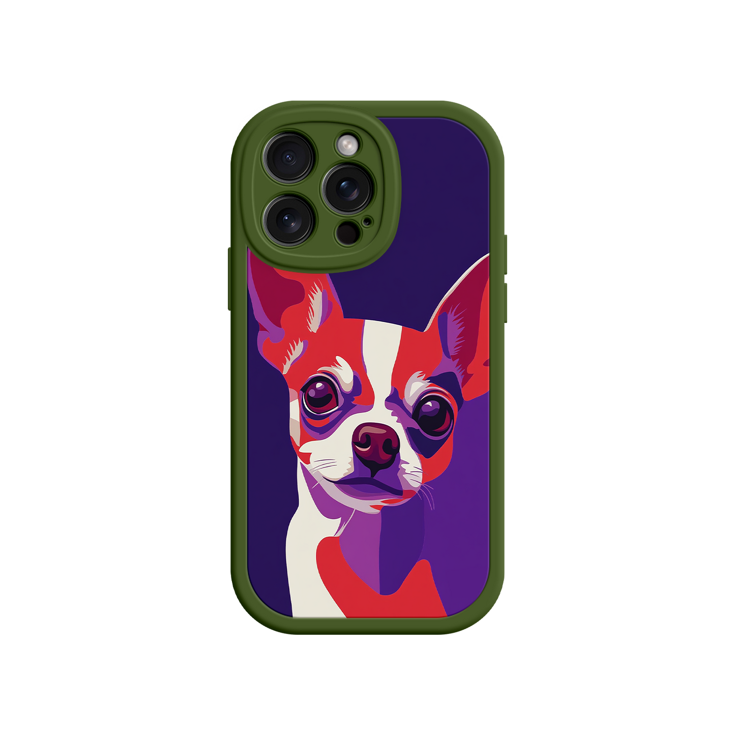 #MC0004 Factory Wholesale Pop Art Chihuahua Phone Case – Colorful Dog Design for iPhone & Android
