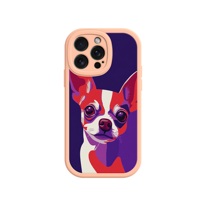 #MC0004 Factory Wholesale Pop Art Chihuahua Phone Case – Colorful Dog Design for iPhone & Android