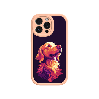 #MC0003 Factory Wholesale Golden Retriever Pop Art Phone Case – Vibrant Dog Lover Design for iPhone