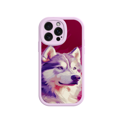 #MC0002 Factory Wholesale Husky Dog Pop Art Phone Case – Stylish Pet Lover Design for iPhone & Android
