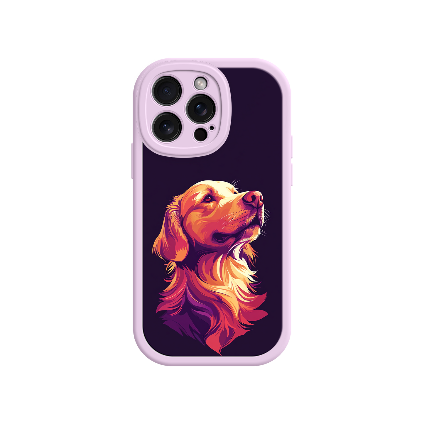 #MC0003 Factory Wholesale Golden Retriever Pop Art Phone Case – Vibrant Dog Lover Design for iPhone