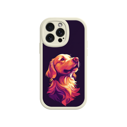 #MC0003 Factory Wholesale Golden Retriever Pop Art Phone Case – Vibrant Dog Lover Design for iPhone