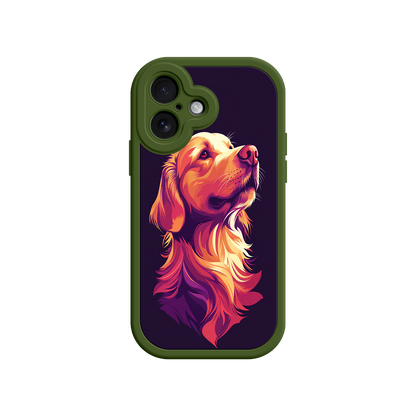 #MC0003 Factory Wholesale Golden Retriever Pop Art Phone Case – Vibrant Dog Lover Design for iPhone