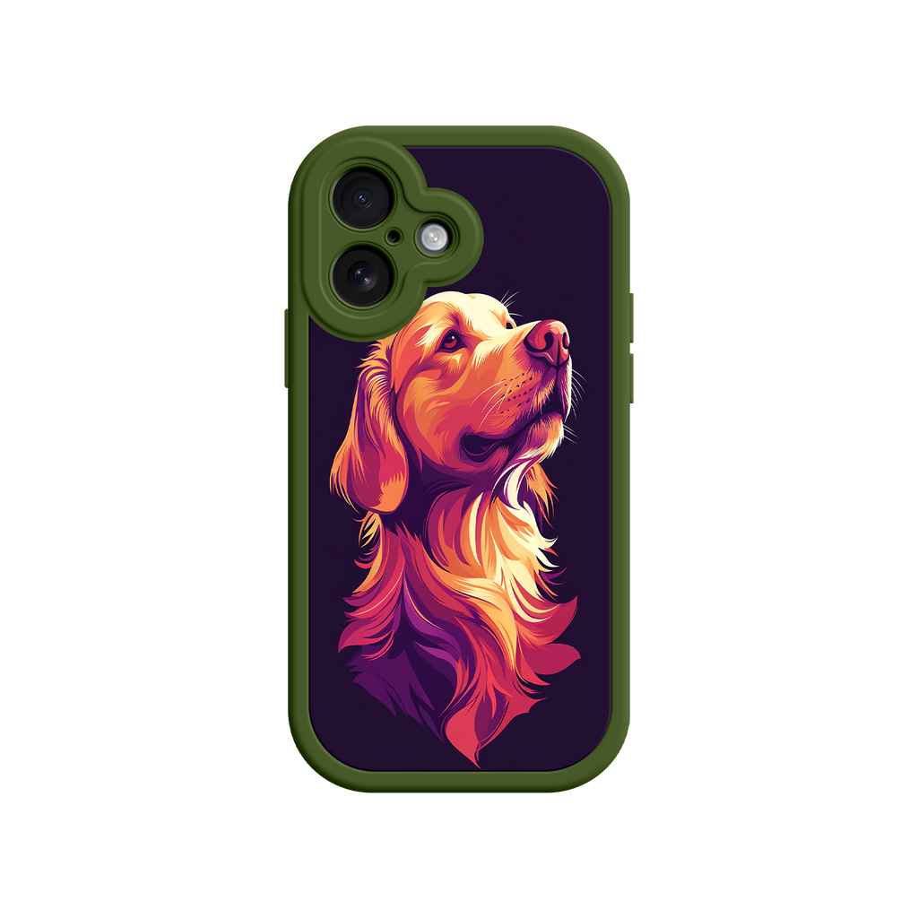 Expressive dog illustration phone case with flair