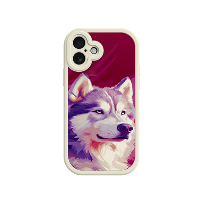 #MC0002 Factory Wholesale Husky Dog Pop Art Phone Case – Stylish Pet Lover Design for iPhone & Android