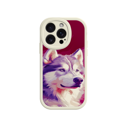 #MC0002 Factory Wholesale Husky Dog Pop Art Phone Case – Stylish Pet Lover Design for iPhone & Android