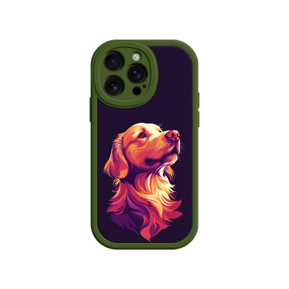#MC0003 Factory Wholesale Golden Retriever Pop Art Phone Case – Vibrant Dog Lover Design for iPhone