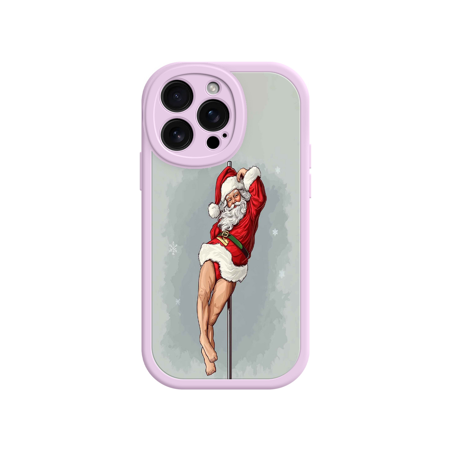 #MC0038 Factory Wholesale Pole Dancing Santa Claus iPhone 17 Case – Funny Christmas Art, Cheeky Holiday Design, Festive Adult Humor