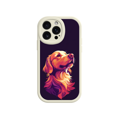 #MC0003 Factory Wholesale Golden Retriever Pop Art Phone Case – Vibrant Dog Lover Design for iPhone