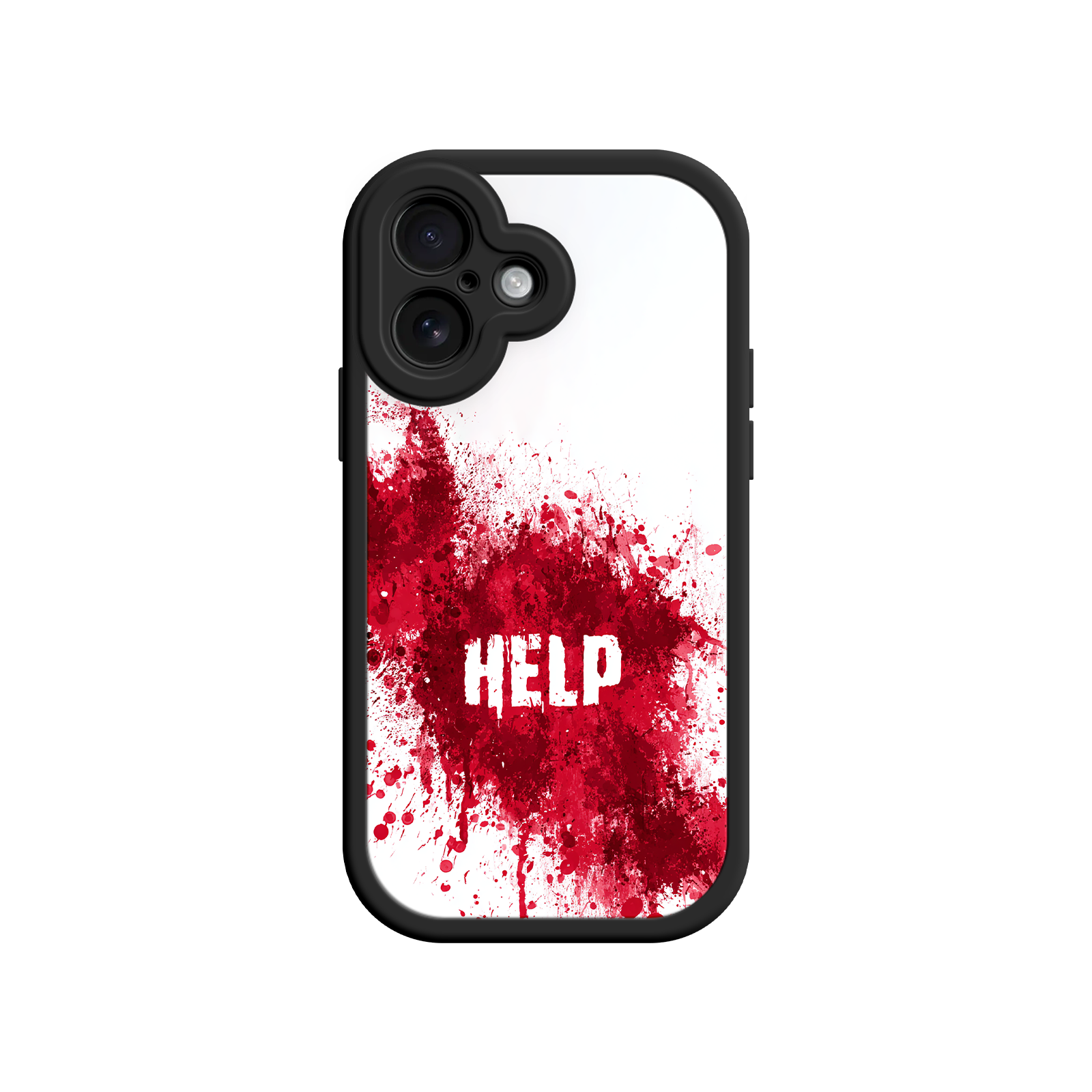 Halloween phone case with blood splatter and scream text