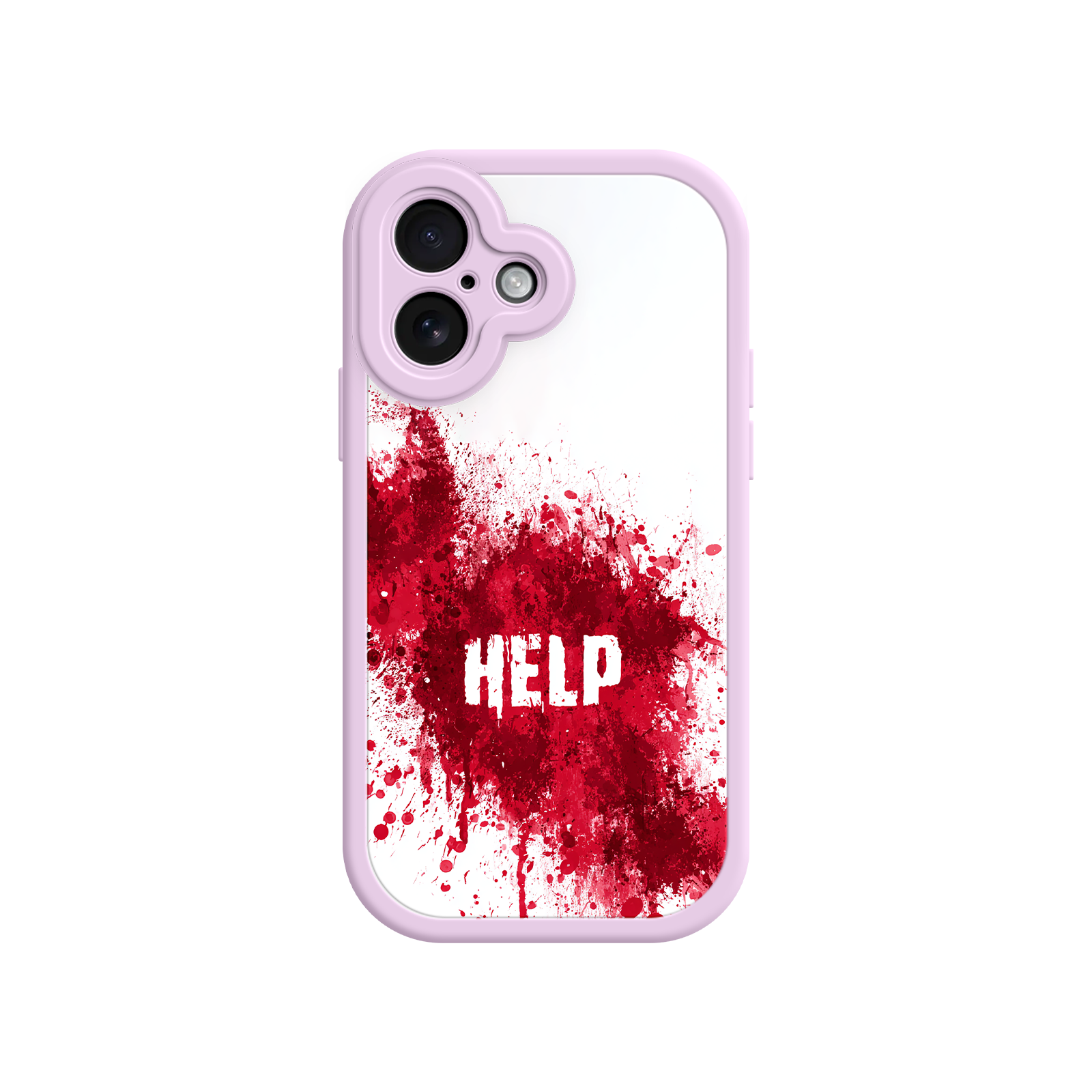 Creepy phone case with realistic blood splatter