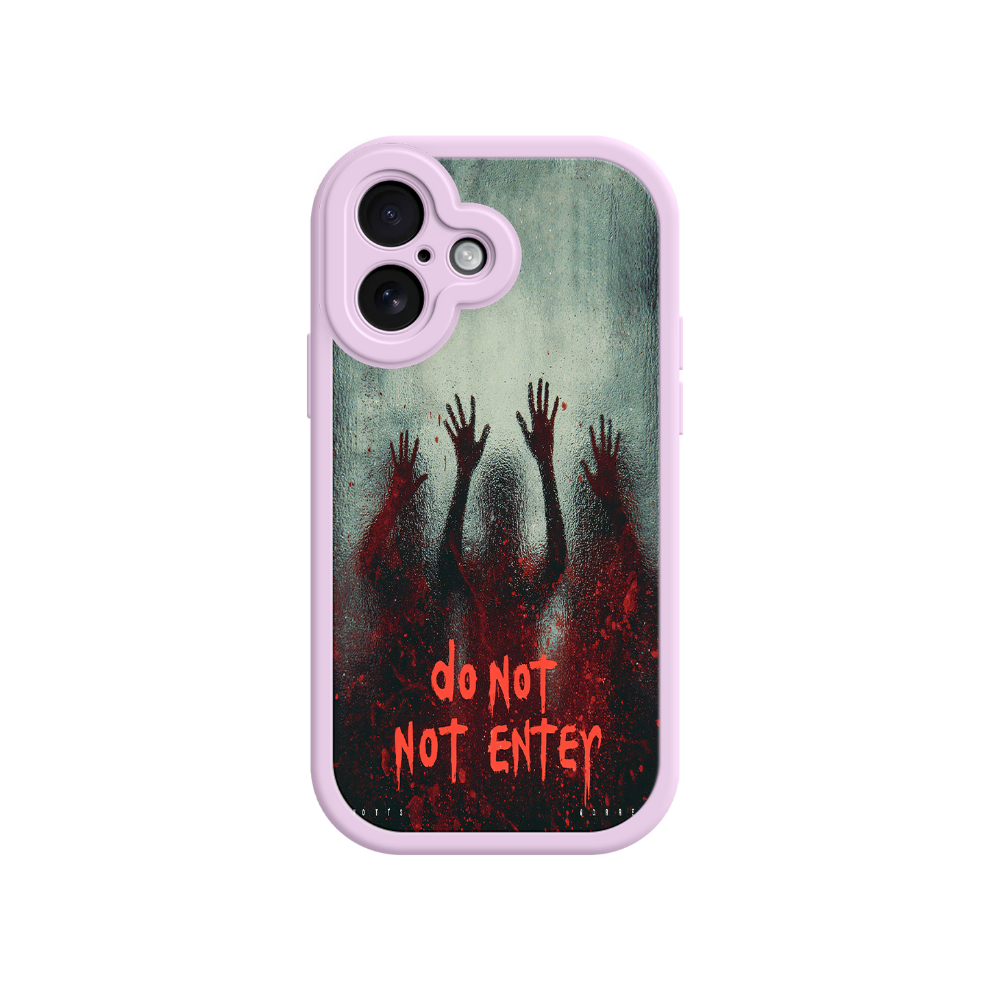 Horror iPhone case with dramatic red and black tones
