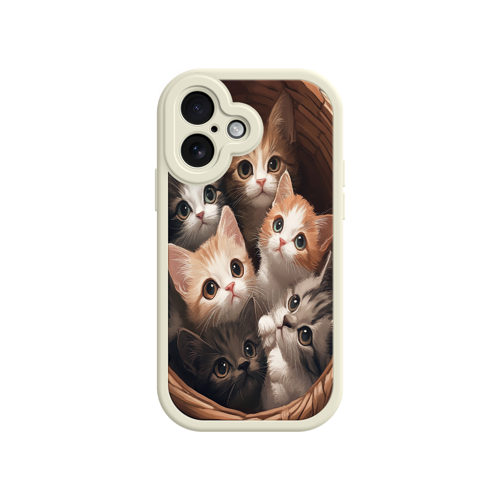 Artistic cat phone case with warm background