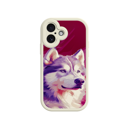 #MC0002 Factory Wholesale Husky Dog Pop Art Phone Case – Stylish Pet Lover Design for iPhone & Android