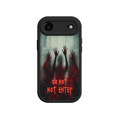 Thriller phone case with “DO NOT NOT ENTER” graphic