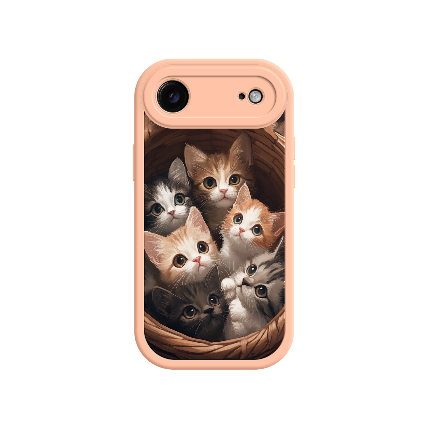 Pet-themed phone case with cozy cat scene