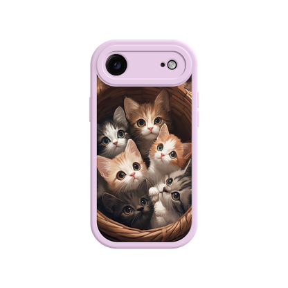 Kitten iPhone case with cozy cat illustration