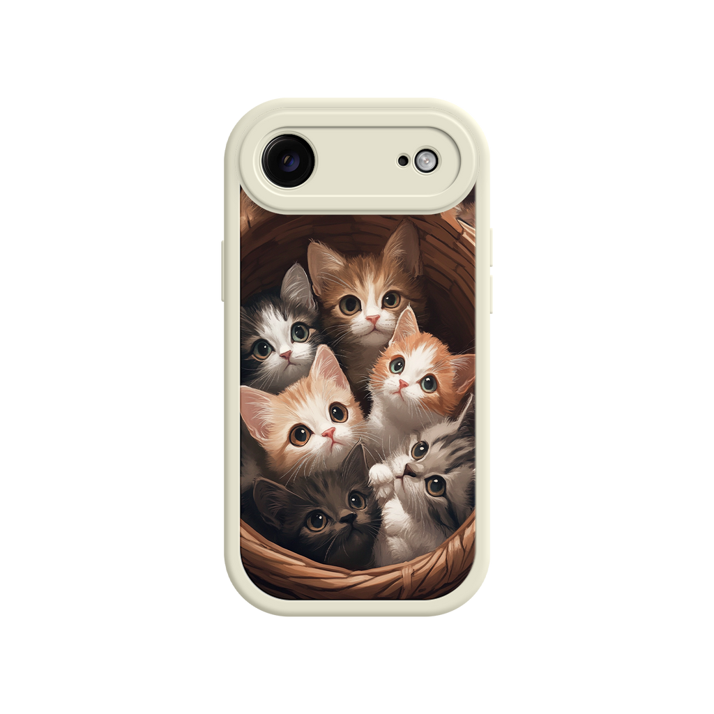 Pet lover iPhone case with cuddly kittens