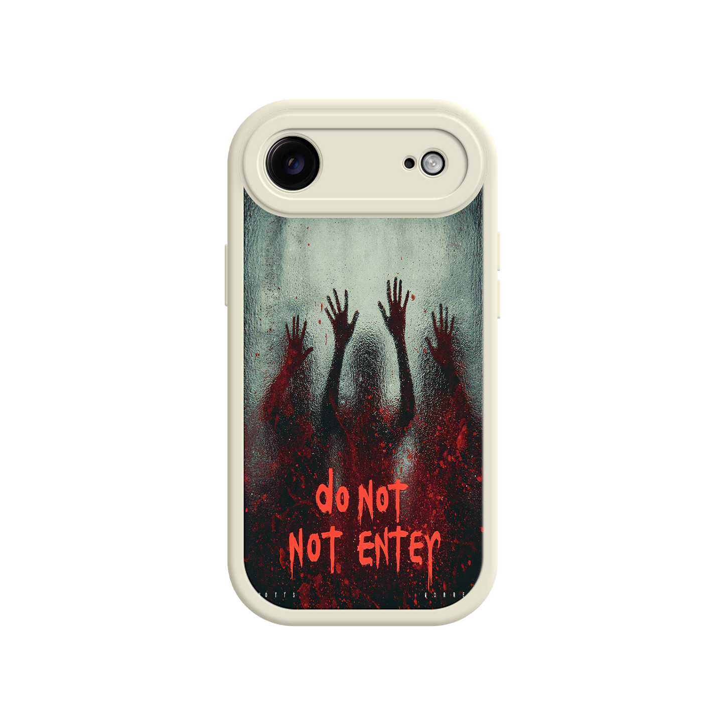 Halloween iPhone case with “DO NOT NOT ENTER” text