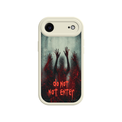 Halloween iPhone case with “DO NOT NOT ENTER” text
