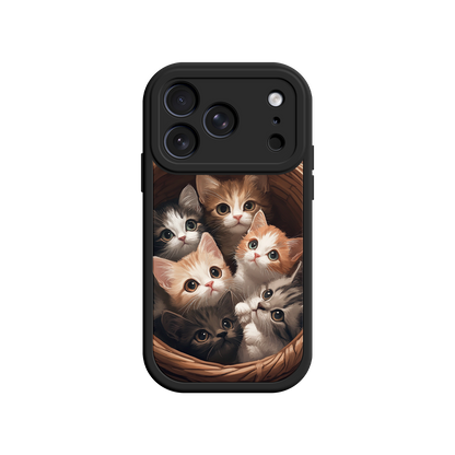 iPhone case featuring adorable tabby cats