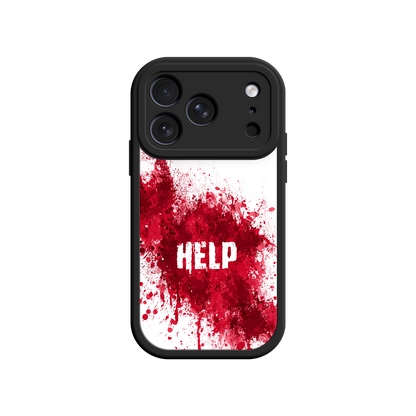 Artistic phone case with dramatic red splatter