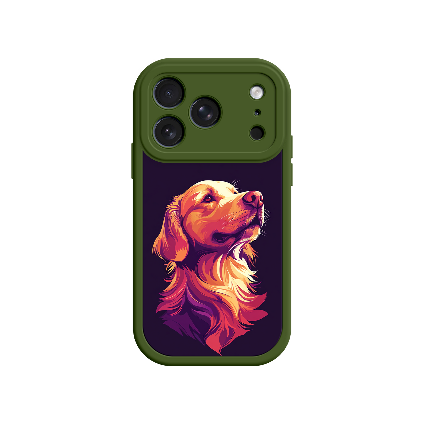 #MC0003 Factory Wholesale Golden Retriever Pop Art Phone Case – Vibrant Dog Lover Design for iPhone