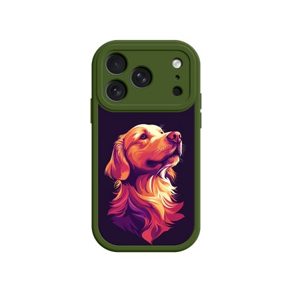 #MC0003 Factory Wholesale Golden Retriever Pop Art Phone Case – Vibrant Dog Lover Design for iPhone