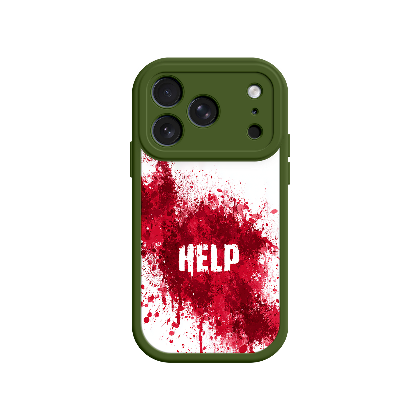 Unique phone case with creepy blood splatter