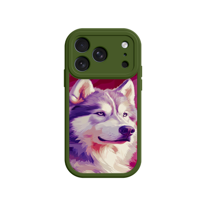 #MC0002 Factory Wholesale Husky Dog Pop Art Phone Case – Stylish Pet Lover Design for iPhone & Android