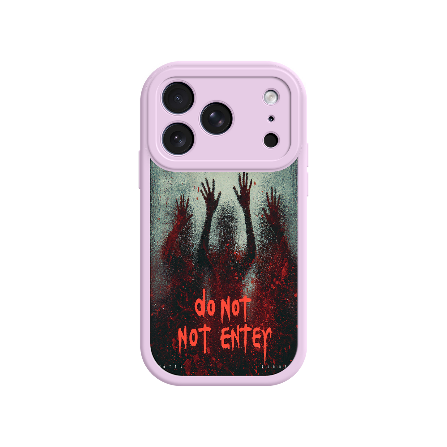 Artistic phone case with thriller-inspired design