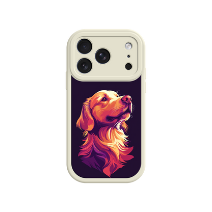 #MC0003 Factory Wholesale Golden Retriever Pop Art Phone Case – Vibrant Dog Lover Design for iPhone