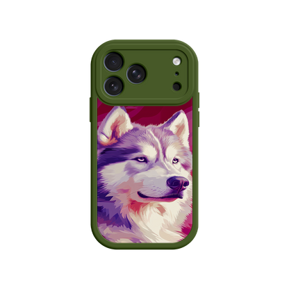 #MC0002 Factory Wholesale Husky Dog Pop Art Phone Case – Stylish Pet Lover Design for iPhone & Android